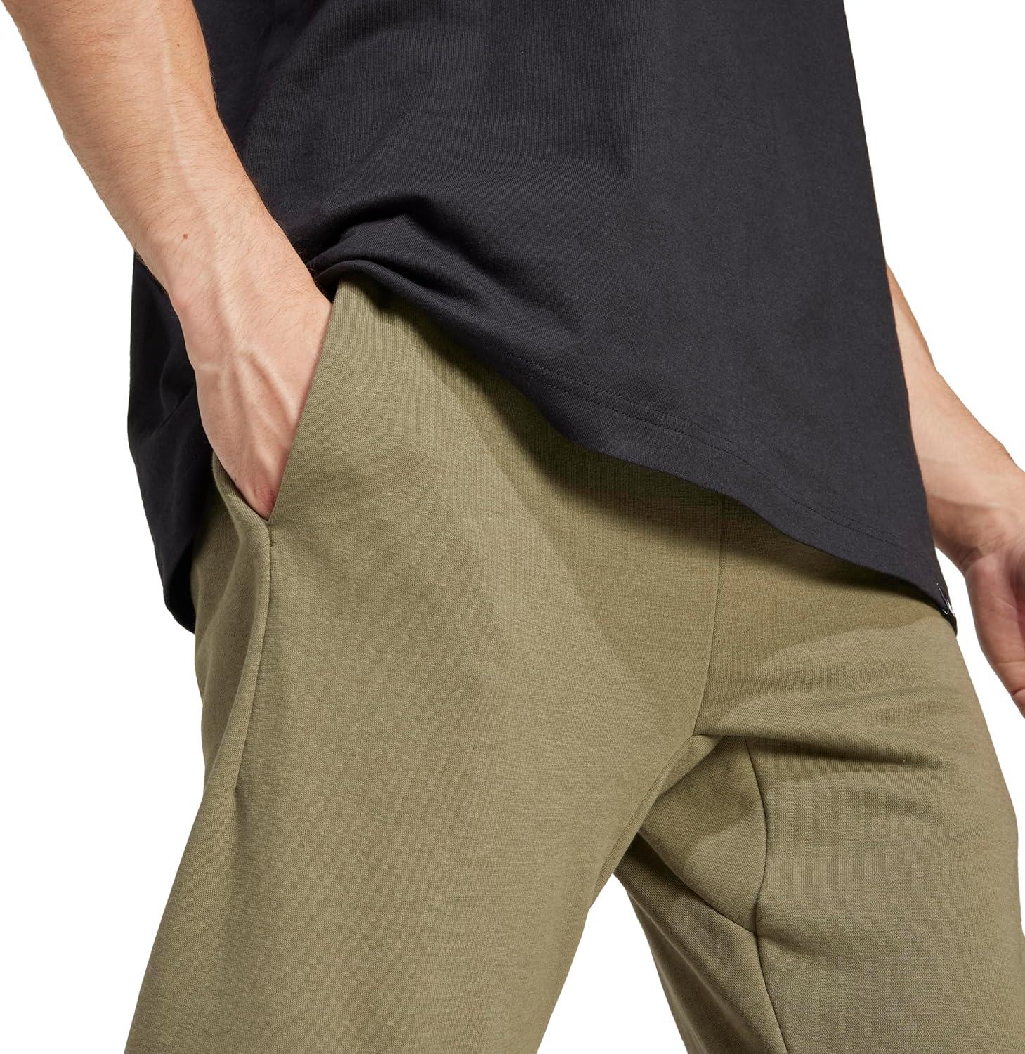 imageAdidas Mens Essentials Big Logo French Terry PantsOlive StrataBlack