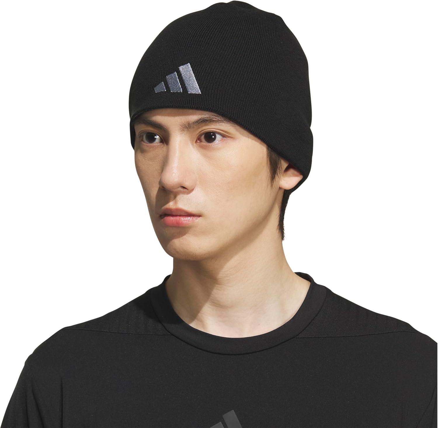 imageAdidas Mens Reversible Skully Beanie Standard Fit Winter Hat Skull CapBlackBlackgrey Six MarlGreySkully