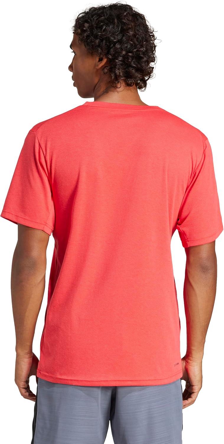 imageAdidas Mens Train Essentials Feelready Novelty TShirtPure Ruby