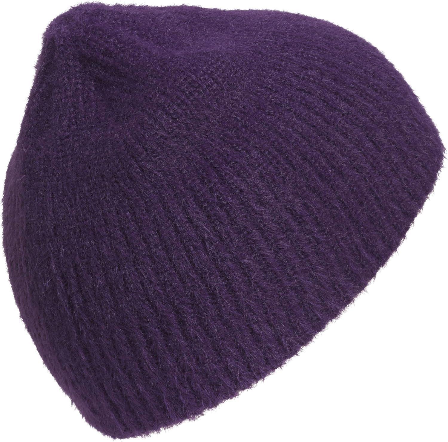 imageAdidas Womens Beanie Lifestyle Standard Fit Winter Knit HatAurora Plum PurpleBlack
