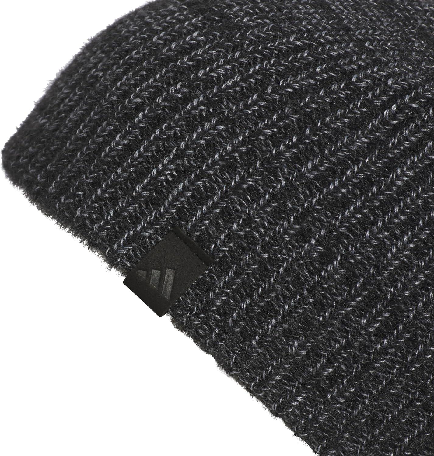 imageAdidas Womens Beanie Lifestyle Standard Fit Winter Knit HatBlackGreyBlack