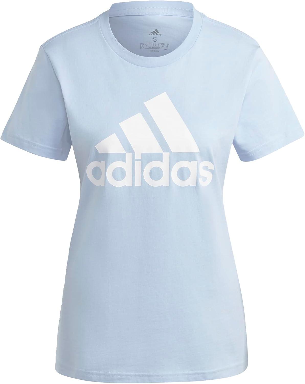 imageAdidas Womens Essentials Logo TeeBlue DawnWhite
