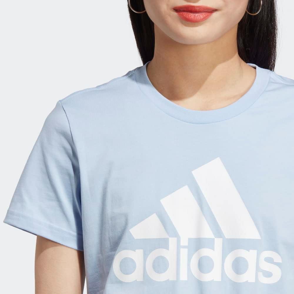 imageAdidas Womens Essentials Logo TeeBlue DawnWhite
