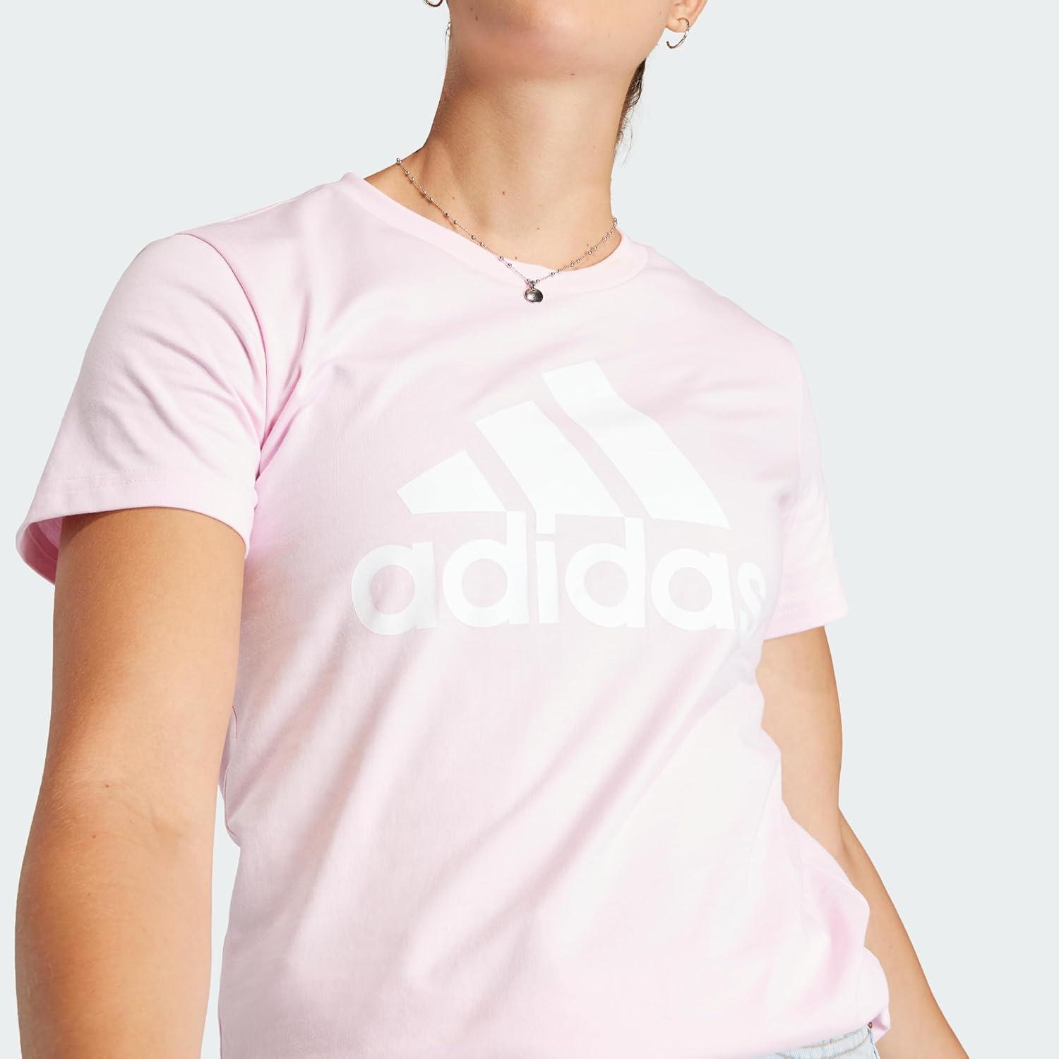 imageAdidas Womens Essentials Logo TeeClear PinkWhite