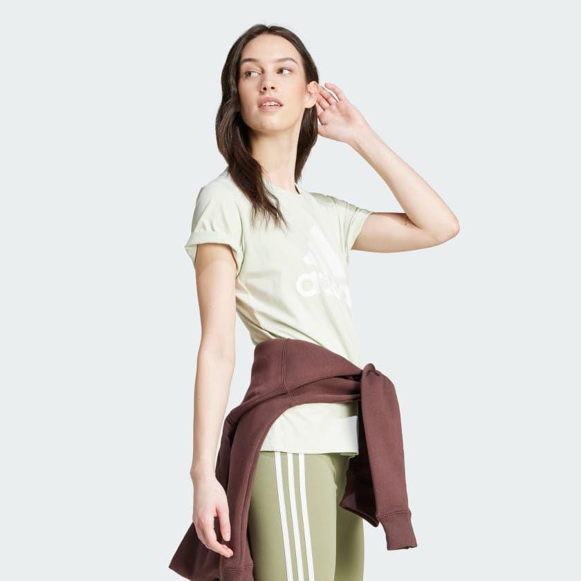 imageAdidas Womens Essentials Logo TeeLinen Green