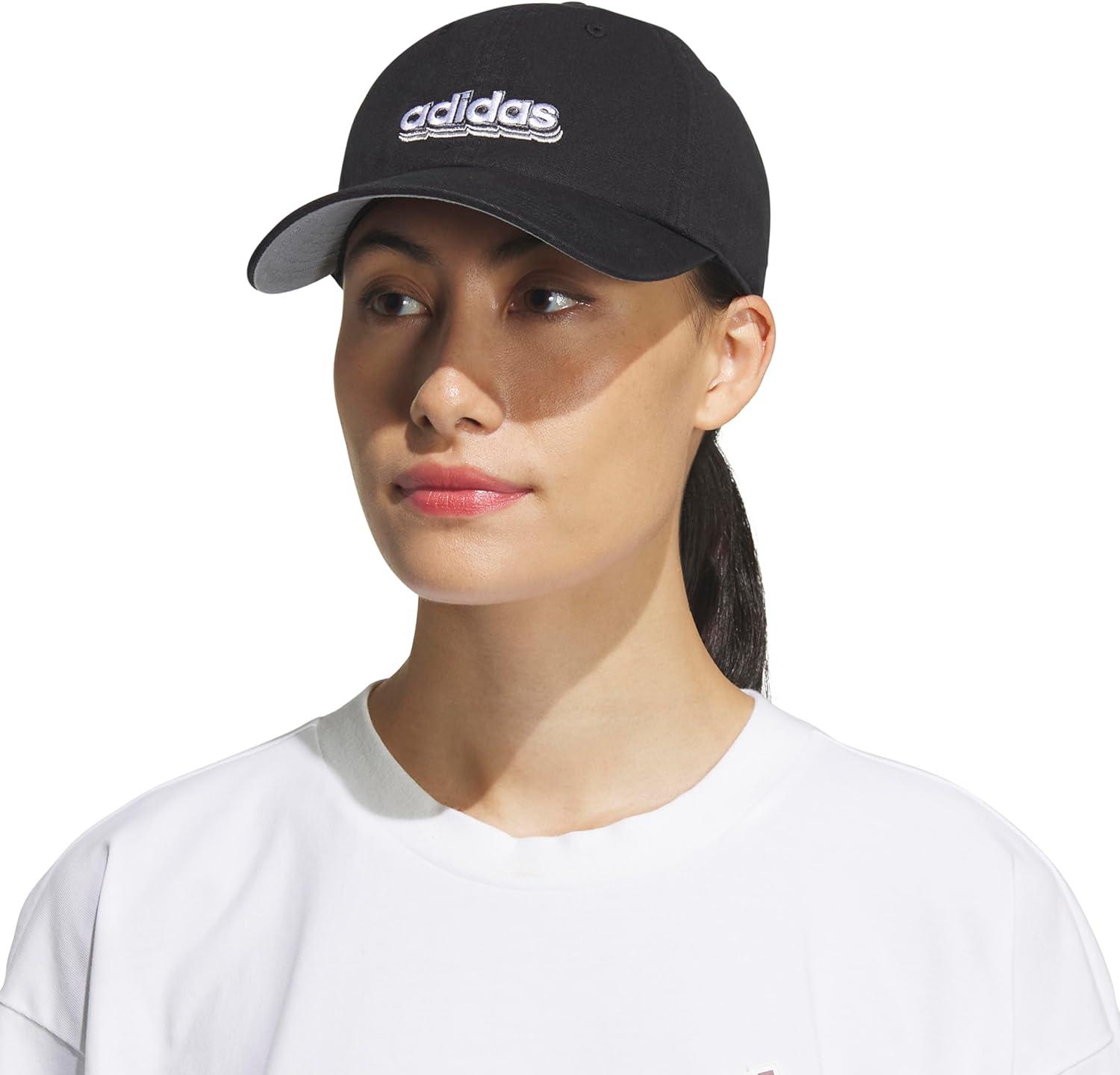 imageAdidas Womens Saturday Baseball Cap Adjustable Cotton Hat Athletic Relaxed FitBlackOnix GreyGrey20Graphic