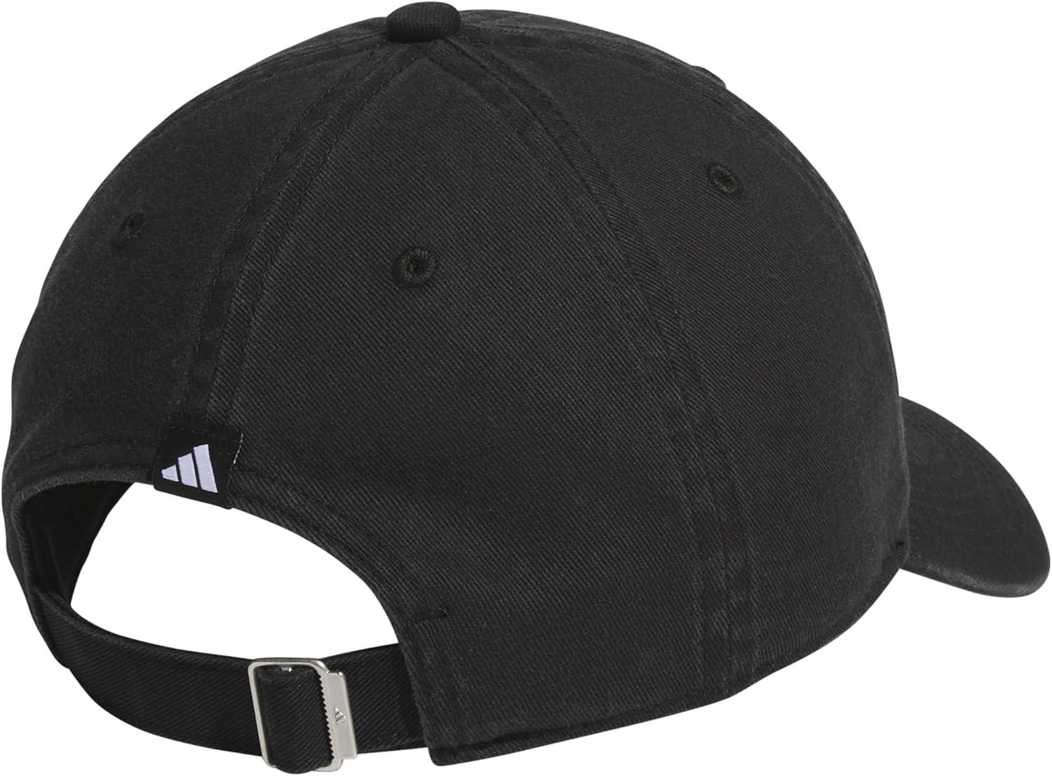 imageAdidas Womens Saturday Baseball Cap Adjustable Cotton Hat Athletic Relaxed FitBlackWhite30