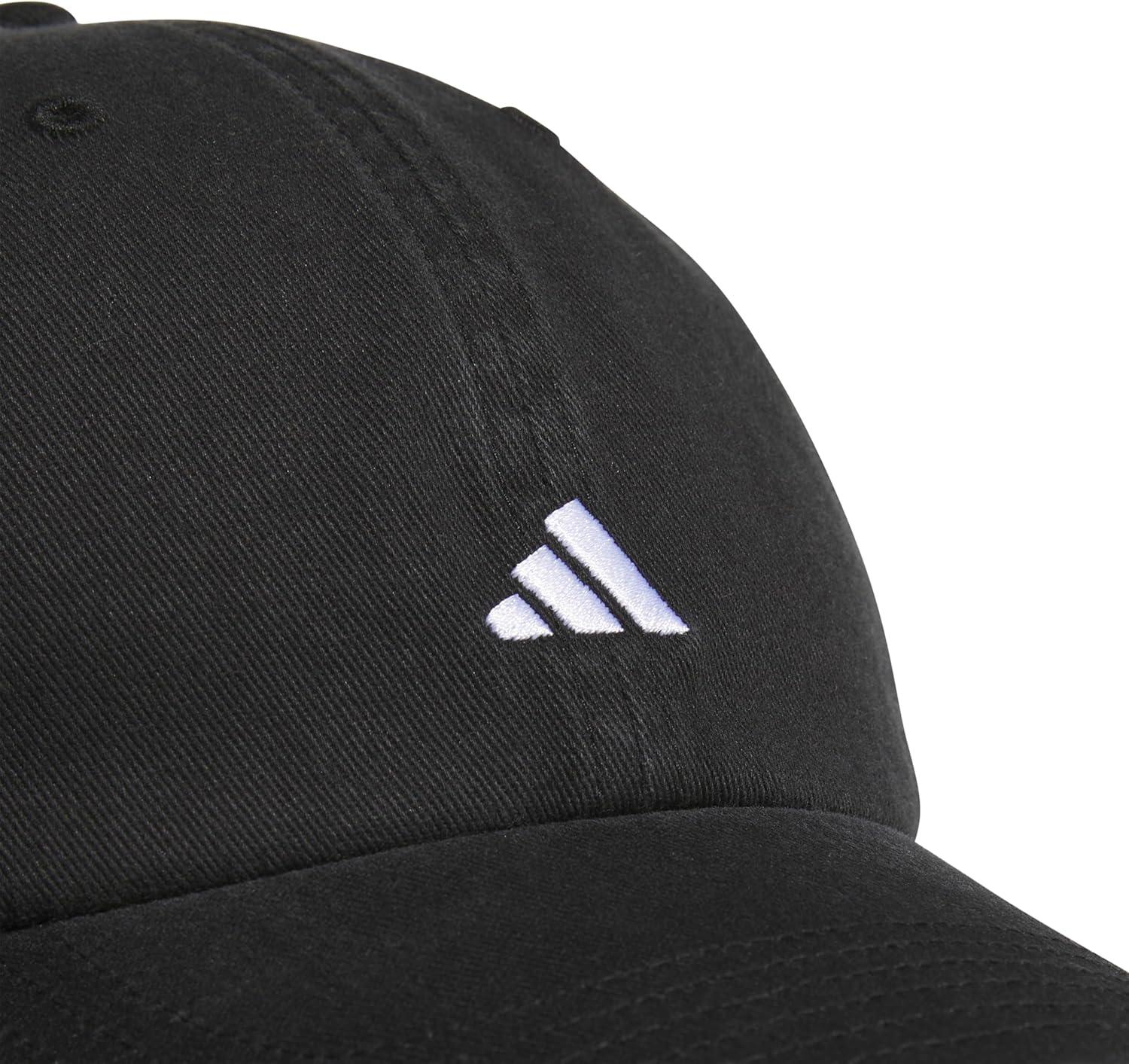 imageAdidas Womens Saturday Baseball Cap Adjustable Cotton Hat Athletic Relaxed FitBlackWhite30