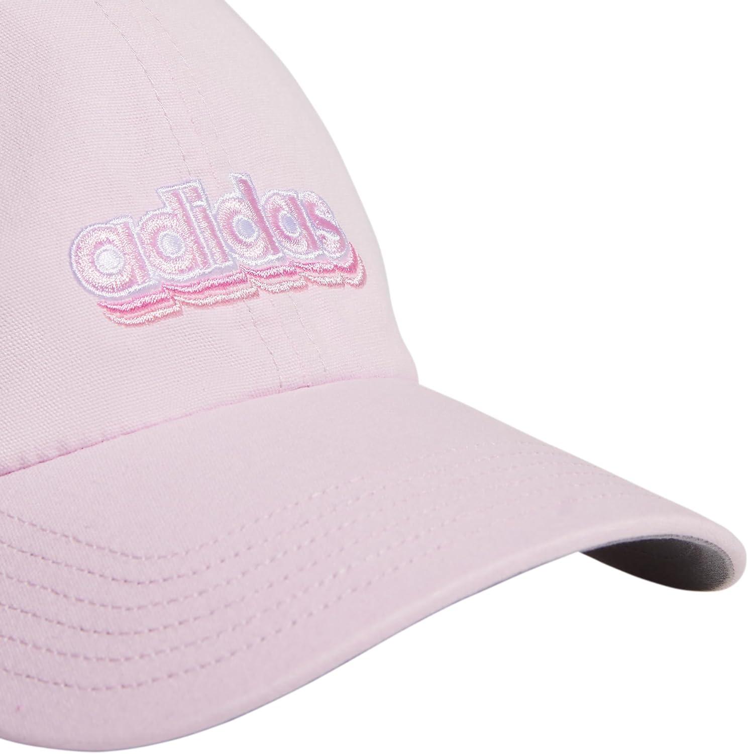 imageAdidas Womens Saturday Baseball Cap Adjustable Cotton Hat Athletic Relaxed FitClear PinkWhiteBliss Pink20Graphic