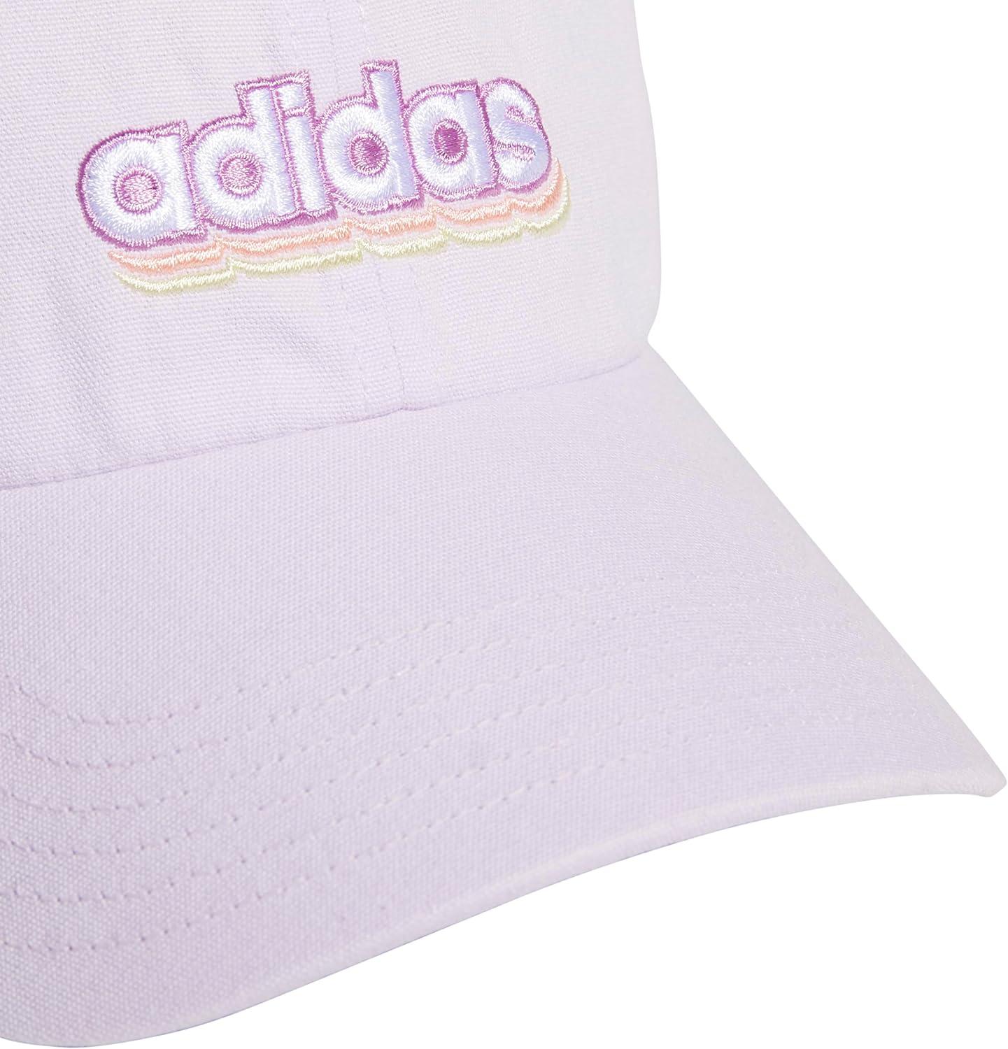 imageAdidas Womens Saturday Baseball Cap Adjustable Cotton Hat Athletic Relaxed FitIce LavenderPreloved PurpleSemi Pink Spark20Graphic
