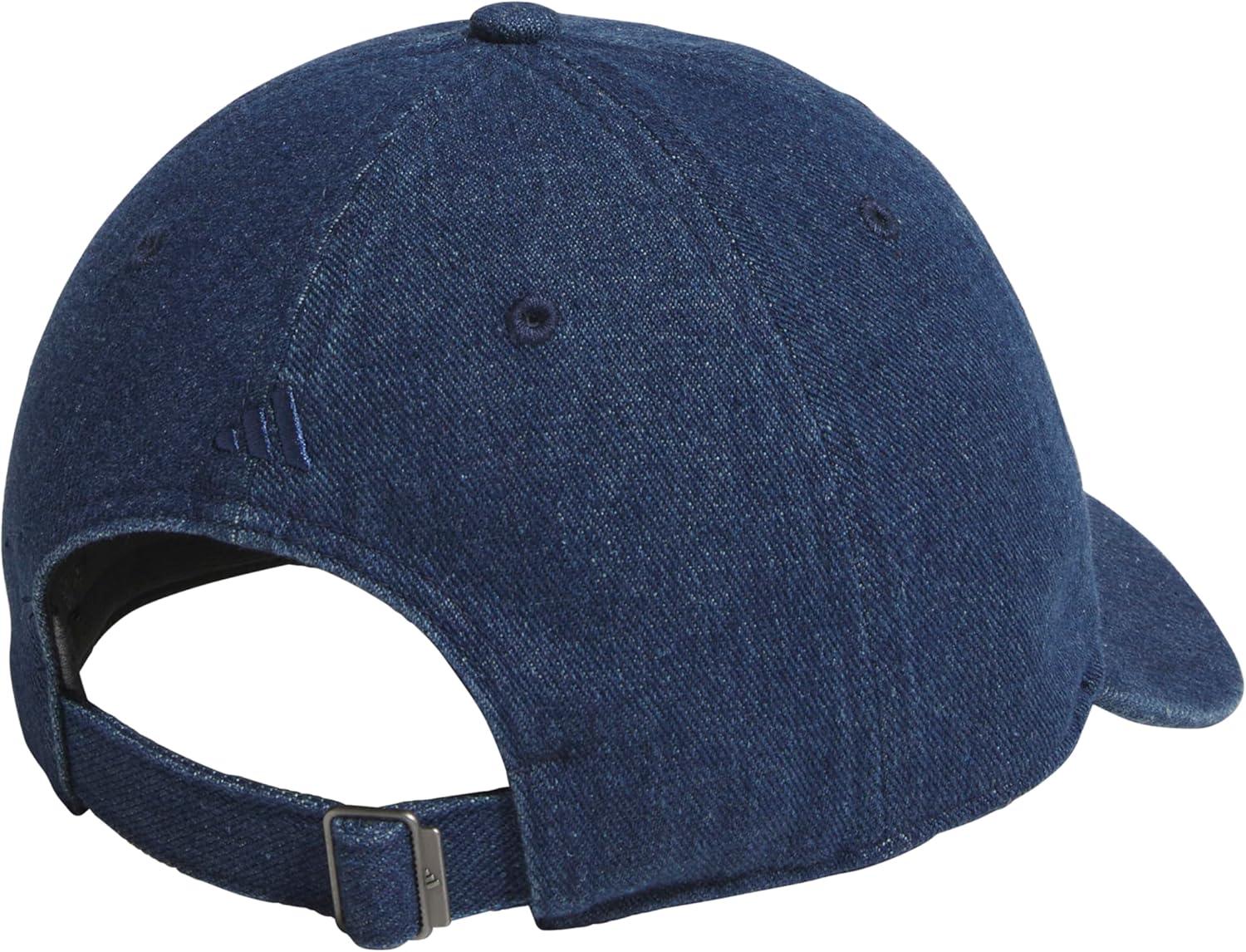 imageAdidas Womens Saturday Baseball Cap Adjustable Cotton Hat Athletic Relaxed FitMedium Blue Denim
