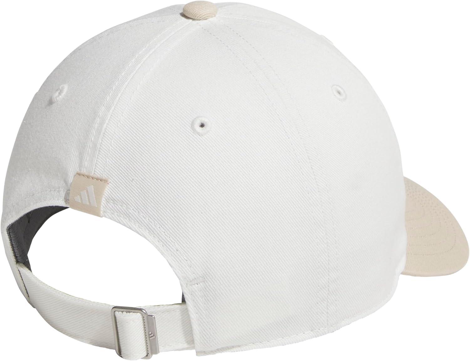imageAdidas Womens Saturday Baseball Cap Adjustable Cotton Hat Athletic Relaxed FitOff WhiteCrystal Linen Beige30