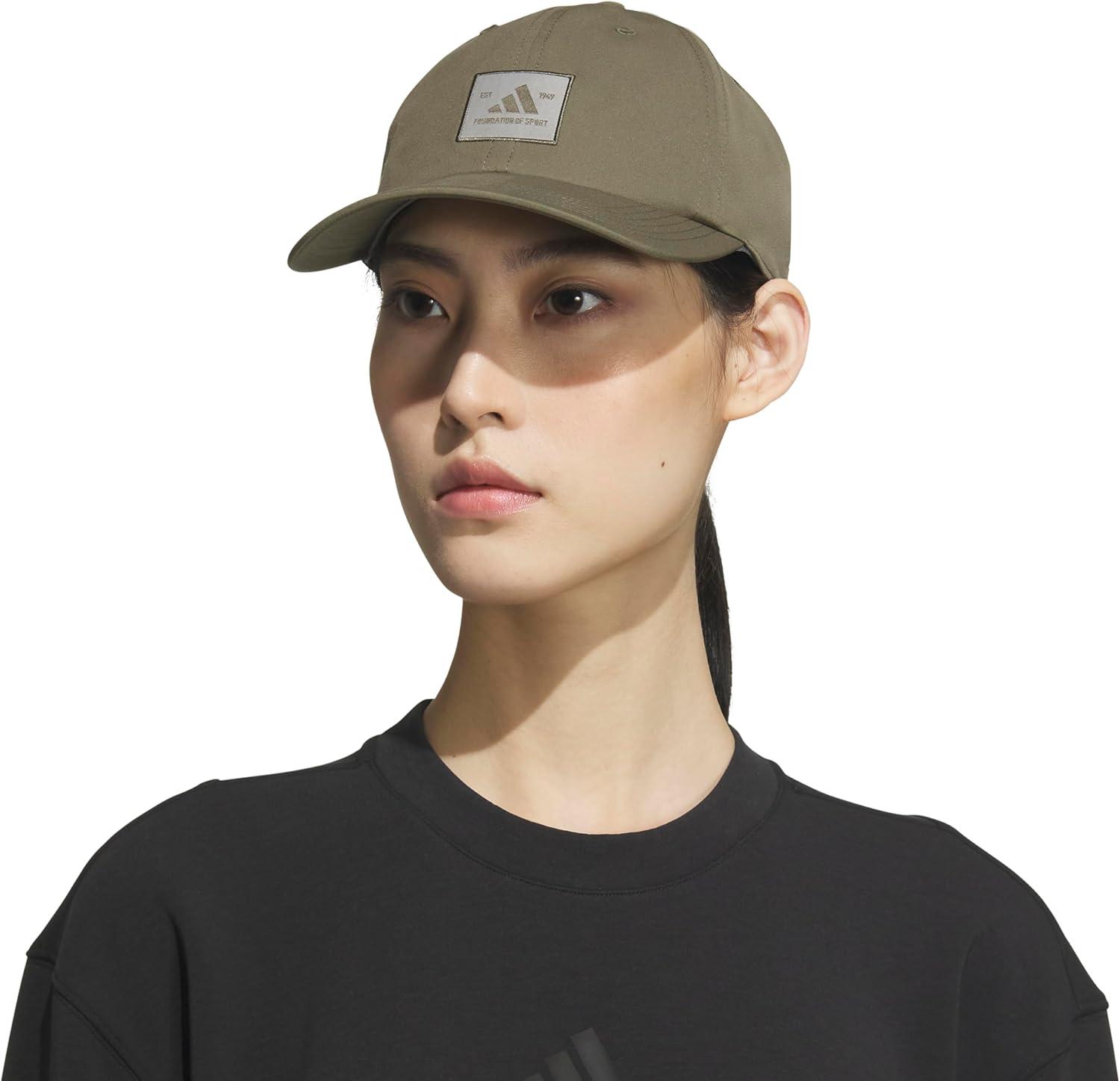 imageAdidas Womens Saturday Baseball Cap Adjustable Cotton Hat Athletic Relaxed FitOlive Strata Green