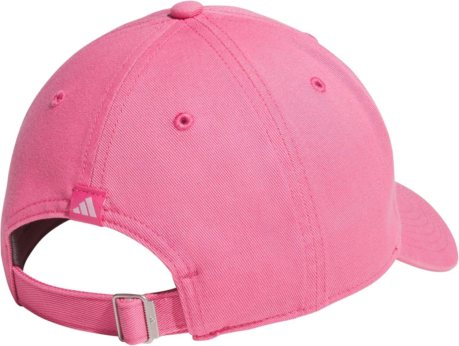 imageAdidas Womens Saturday Baseball Cap Adjustable Cotton Hat Athletic Relaxed FitPink FusionClear Pink