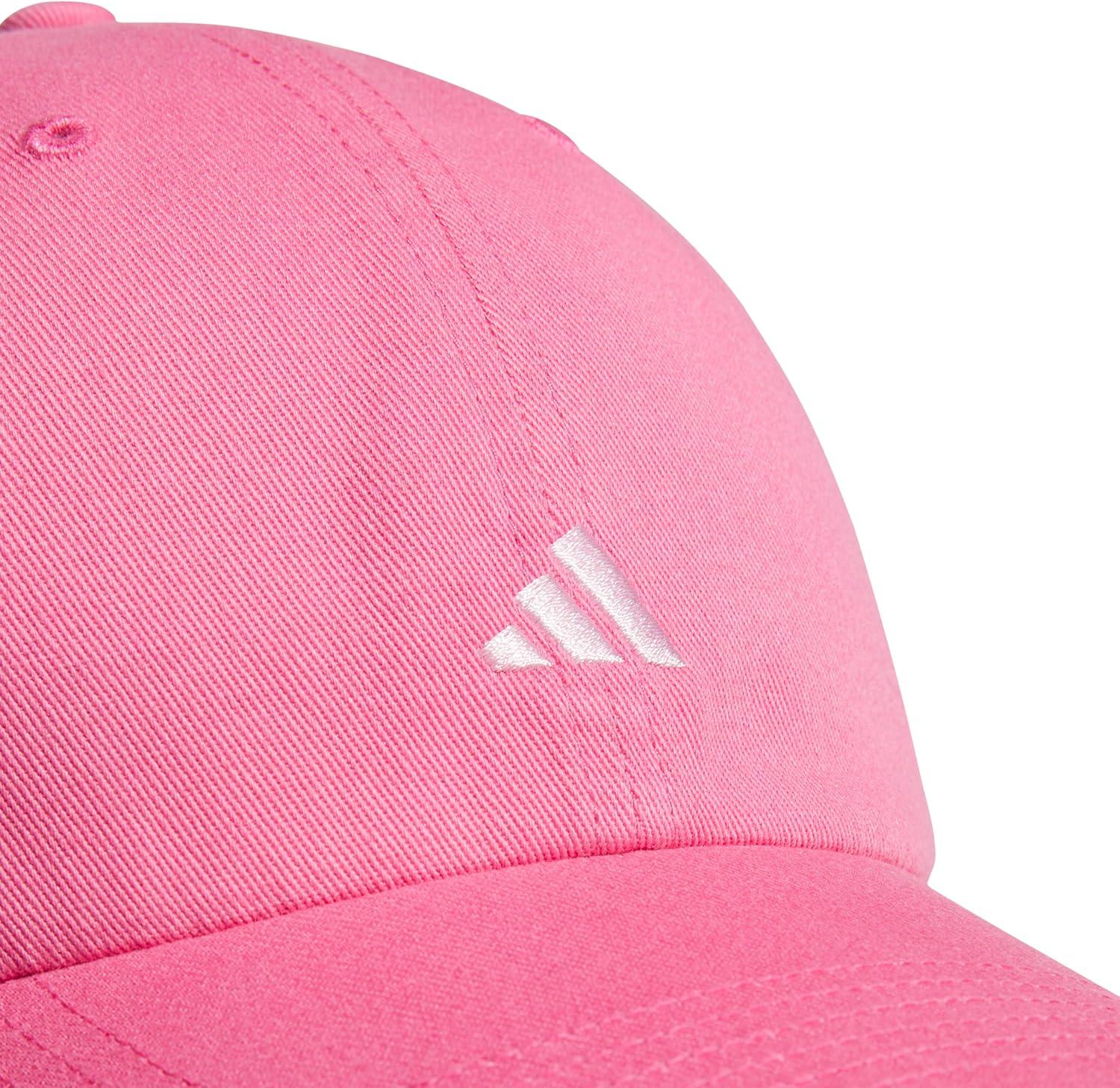 imageAdidas Womens Saturday Baseball Cap Adjustable Cotton Hat Athletic Relaxed FitPink FusionClear Pink
