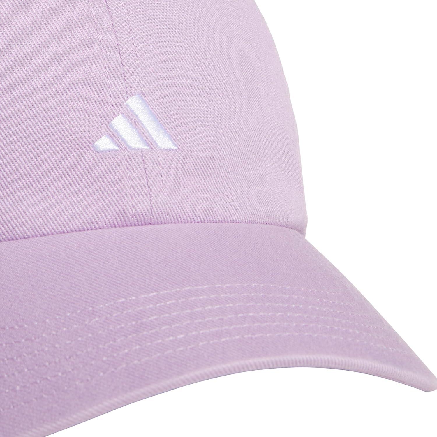 imageAdidas Womens Saturday Baseball Cap Adjustable Cotton Hat Athletic Relaxed FitPowder Plum PurpleWhite