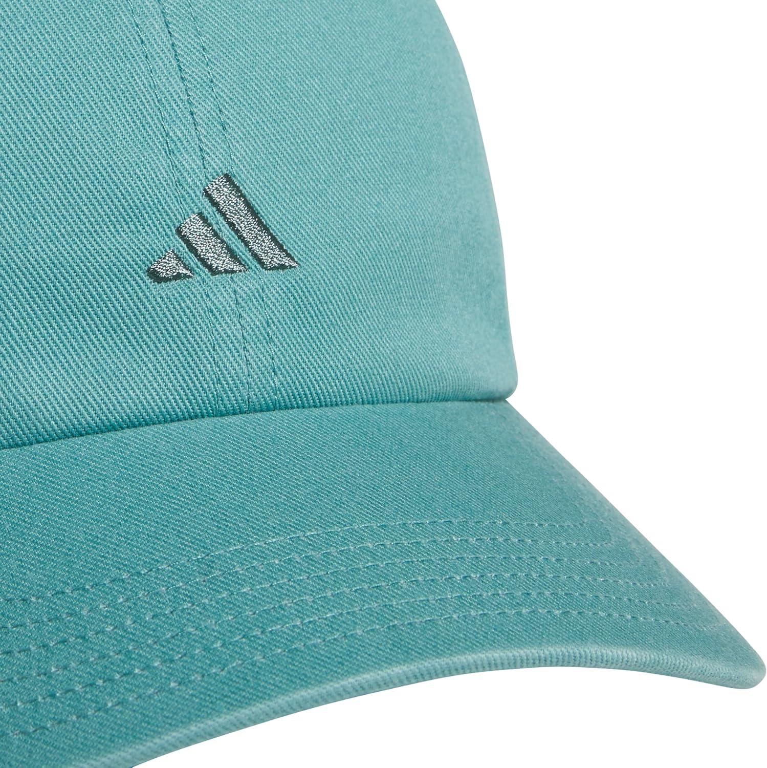 imageAdidas Womens Saturday Baseball Cap Adjustable Cotton Hat Athletic Relaxed FitPowder Teal GreenPreloved Teal Green