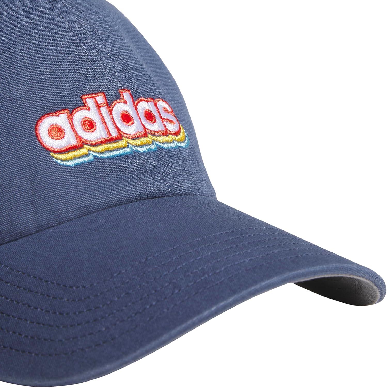 imageAdidas Womens Saturday Baseball Cap Adjustable Cotton Hat Athletic Relaxed FitPreloved Ink BlueWhiteBright Red20Graphic