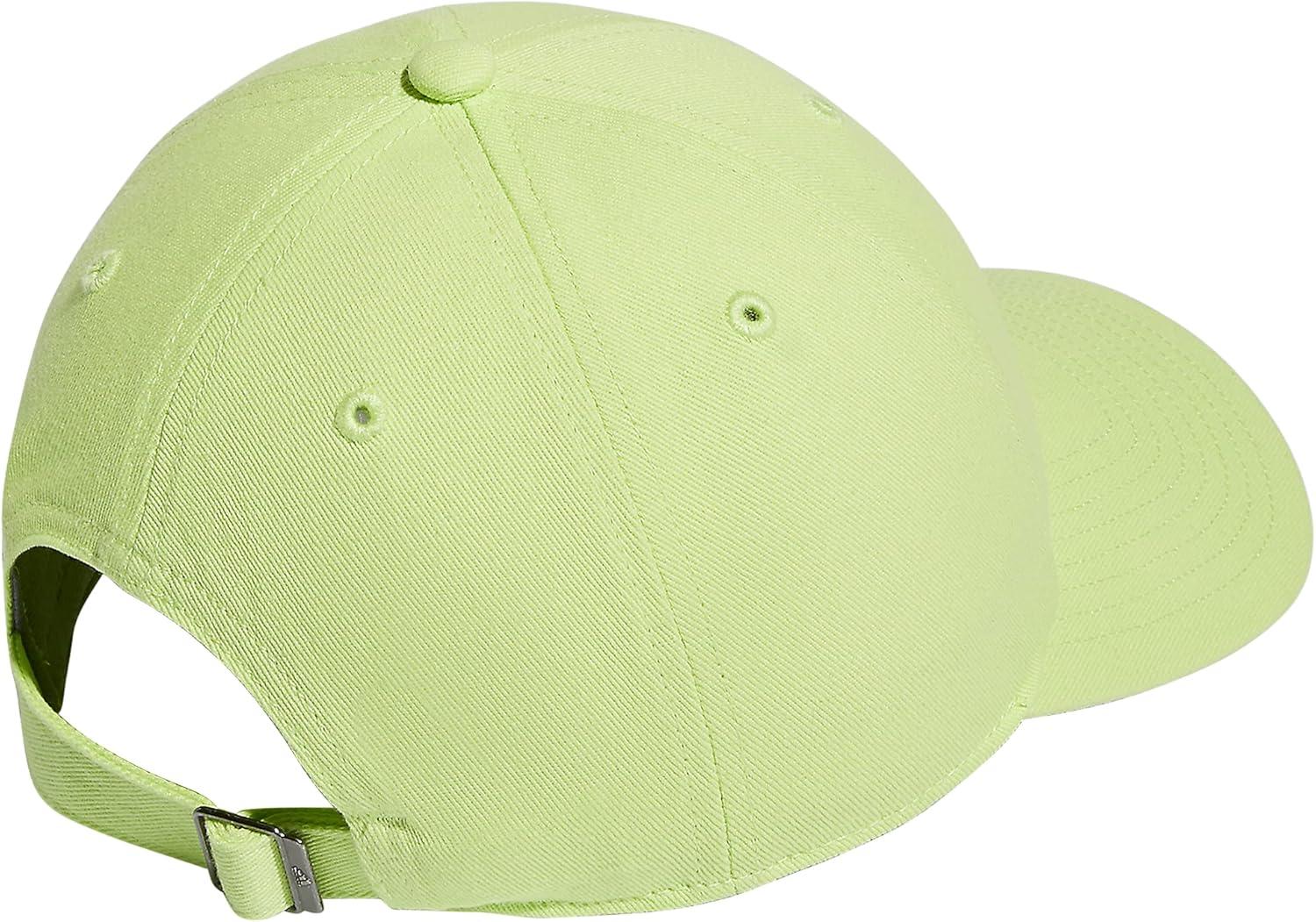 imageAdidas Womens Saturday Baseball Cap Adjustable Cotton Hat Athletic Relaxed FitPulse Lime GreenWhite