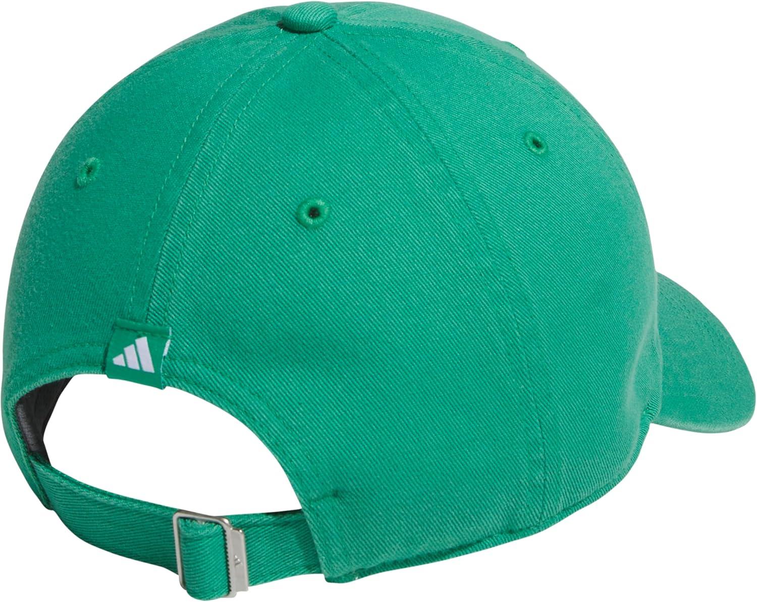 imageAdidas Womens Saturday Baseball Cap Adjustable Cotton Hat Athletic Relaxed FitSemi Court GreenWhite30