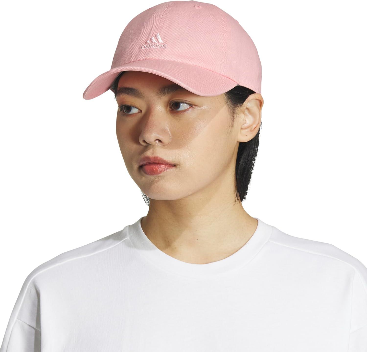 imageAdidas Womens Saturday Baseball Cap Adjustable Cotton Hat Athletic Relaxed FitSemi Pink SparkSandy Pink20