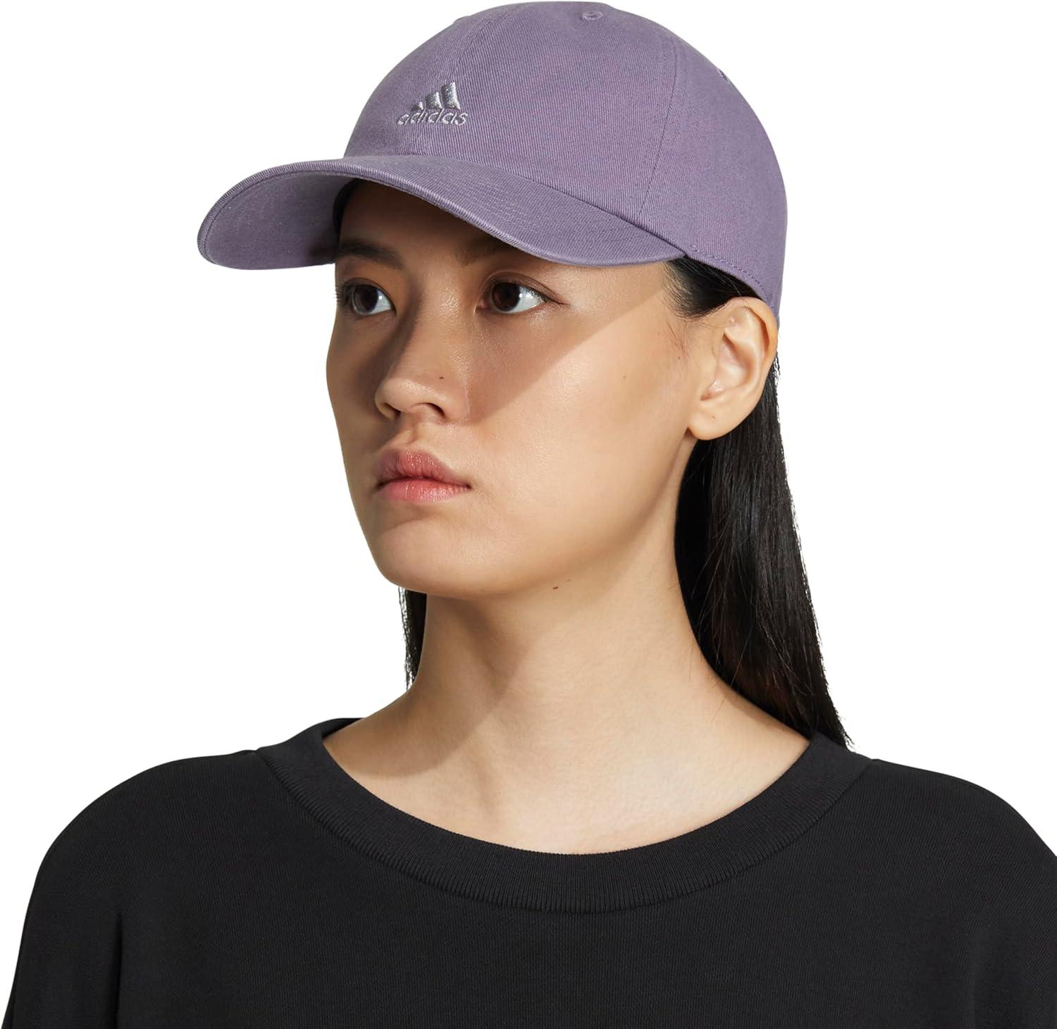imageAdidas Womens Saturday Baseball Cap Adjustable Cotton Hat Athletic Relaxed FitShadow VioletGrey20