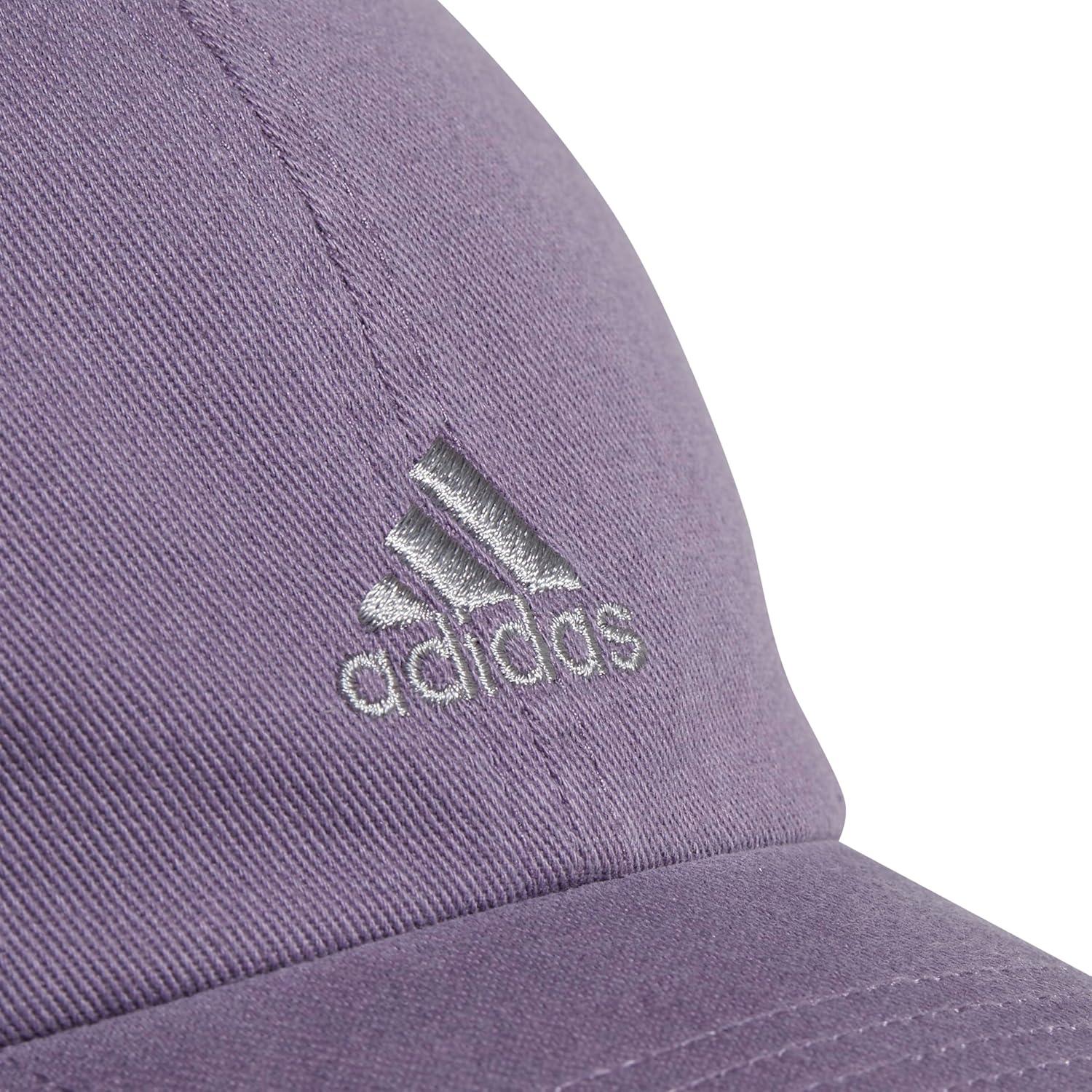 imageAdidas Womens Saturday Baseball Cap Adjustable Cotton Hat Athletic Relaxed FitShadow VioletGrey20