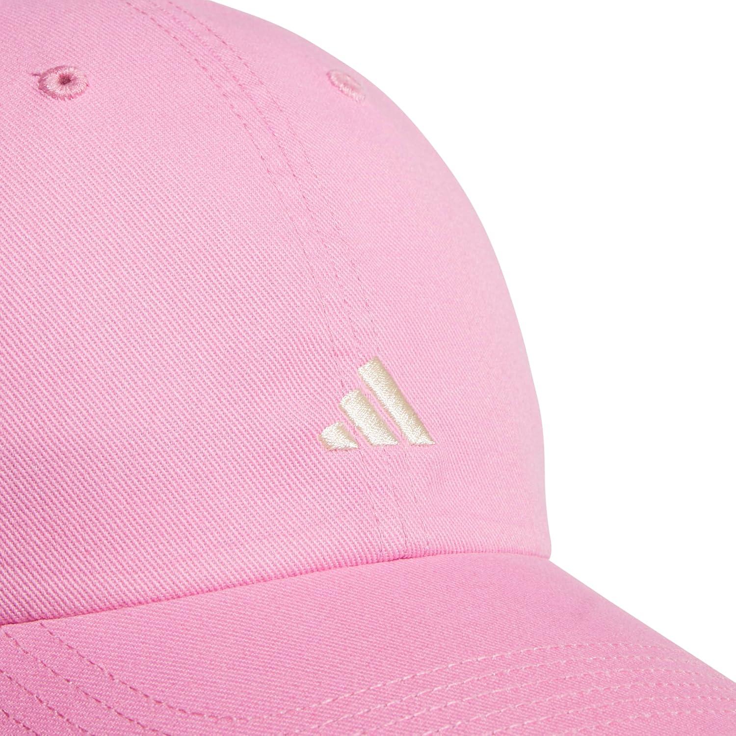 imageAdidas Womens Saturday Baseball Cap Adjustable Cotton Hat Athletic Relaxed FitTropic BloomPink Tint