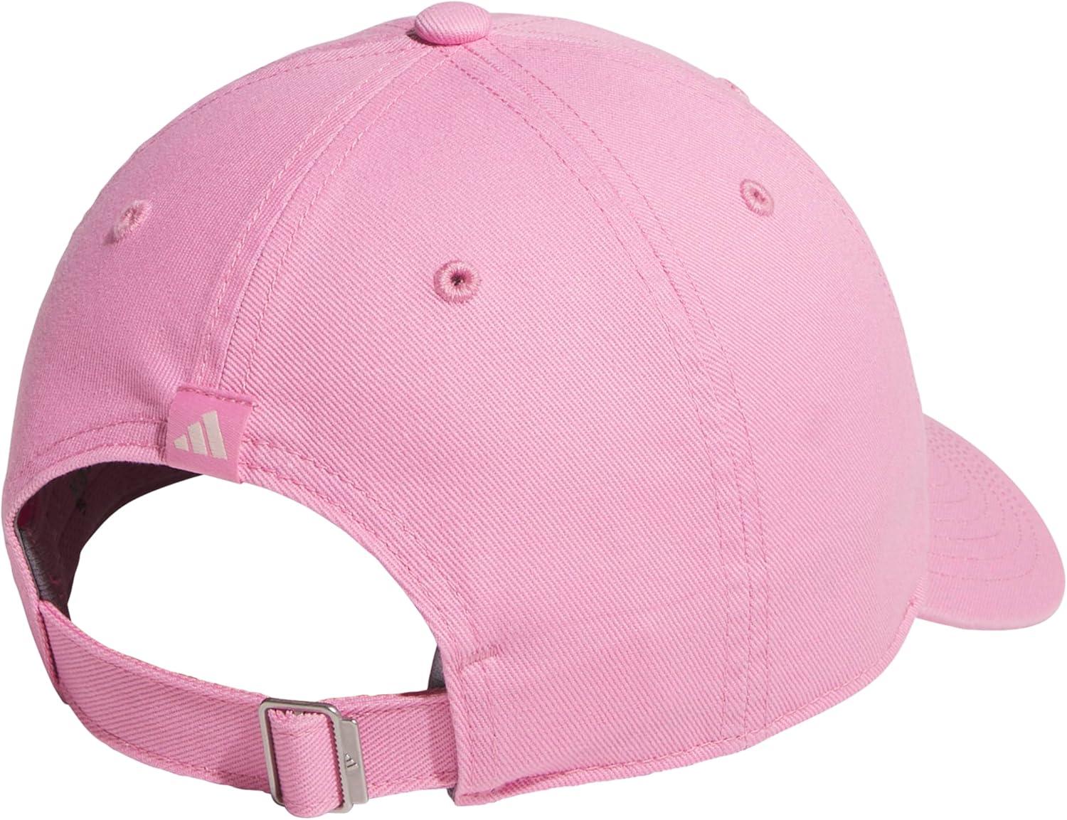 imageAdidas Womens Saturday Baseball Cap Adjustable Cotton Hat Athletic Relaxed FitTropic BloomPink Tint