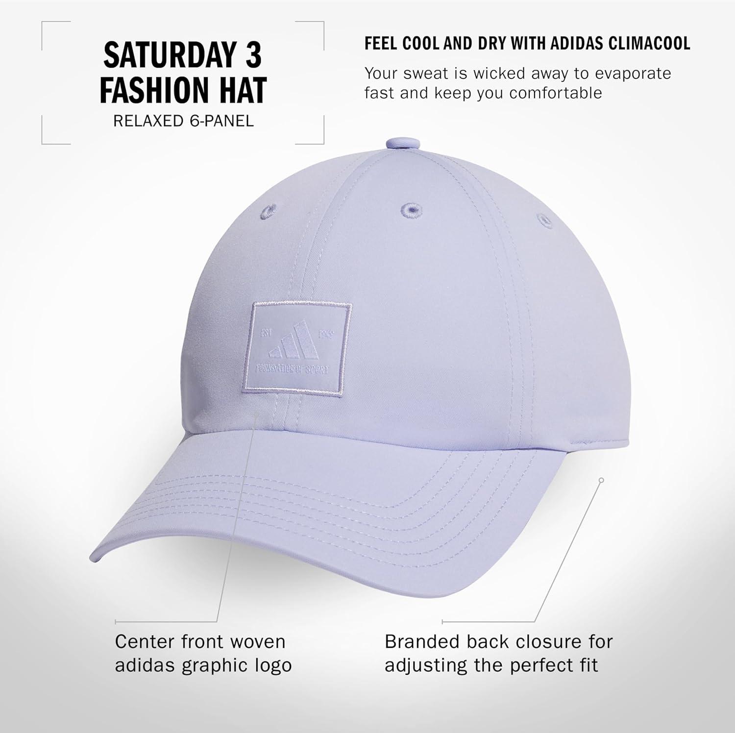 imageAdidas Womens Saturday Baseball Cap Adjustable Cotton Hat Athletic Relaxed FitViolet Tone PurpleWhite30Fashion