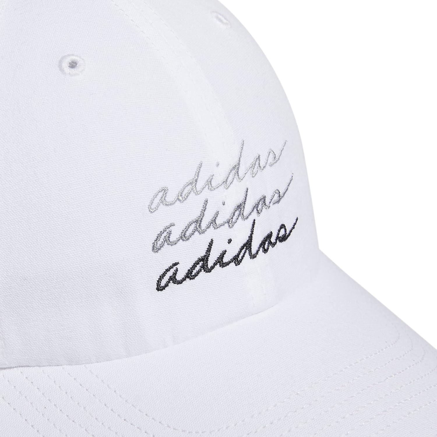 imageAdidas Womens Saturday Baseball Cap Adjustable Cotton Hat Athletic Relaxed FitWhiteBlackGrey Clear Grey