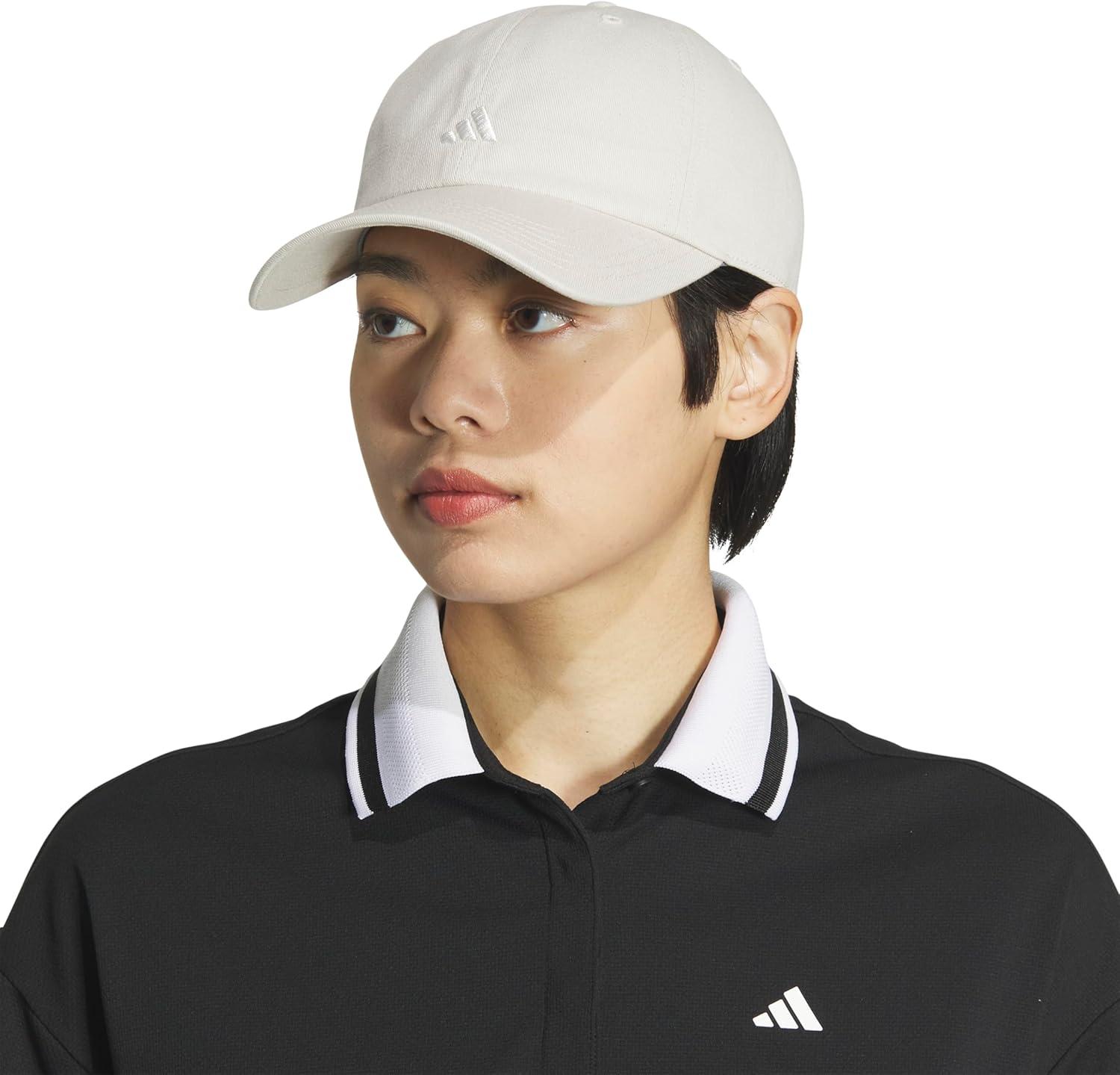 imageAdidas Womens Saturday Baseball Cap Adjustable Cotton Hat Athletic Relaxed FitWonder Alumina GreyOff White