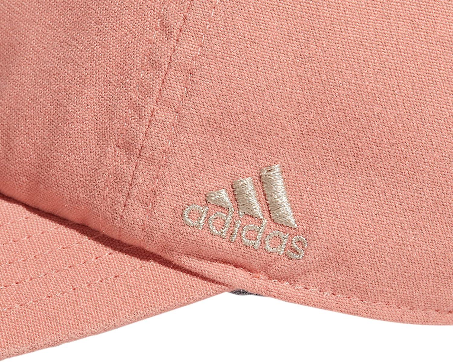 imageAdidas Womens Saturday Baseball Cap Adjustable Cotton Hat Athletic Relaxed FitWonder ClayChalk WhiteHalo Ivory White