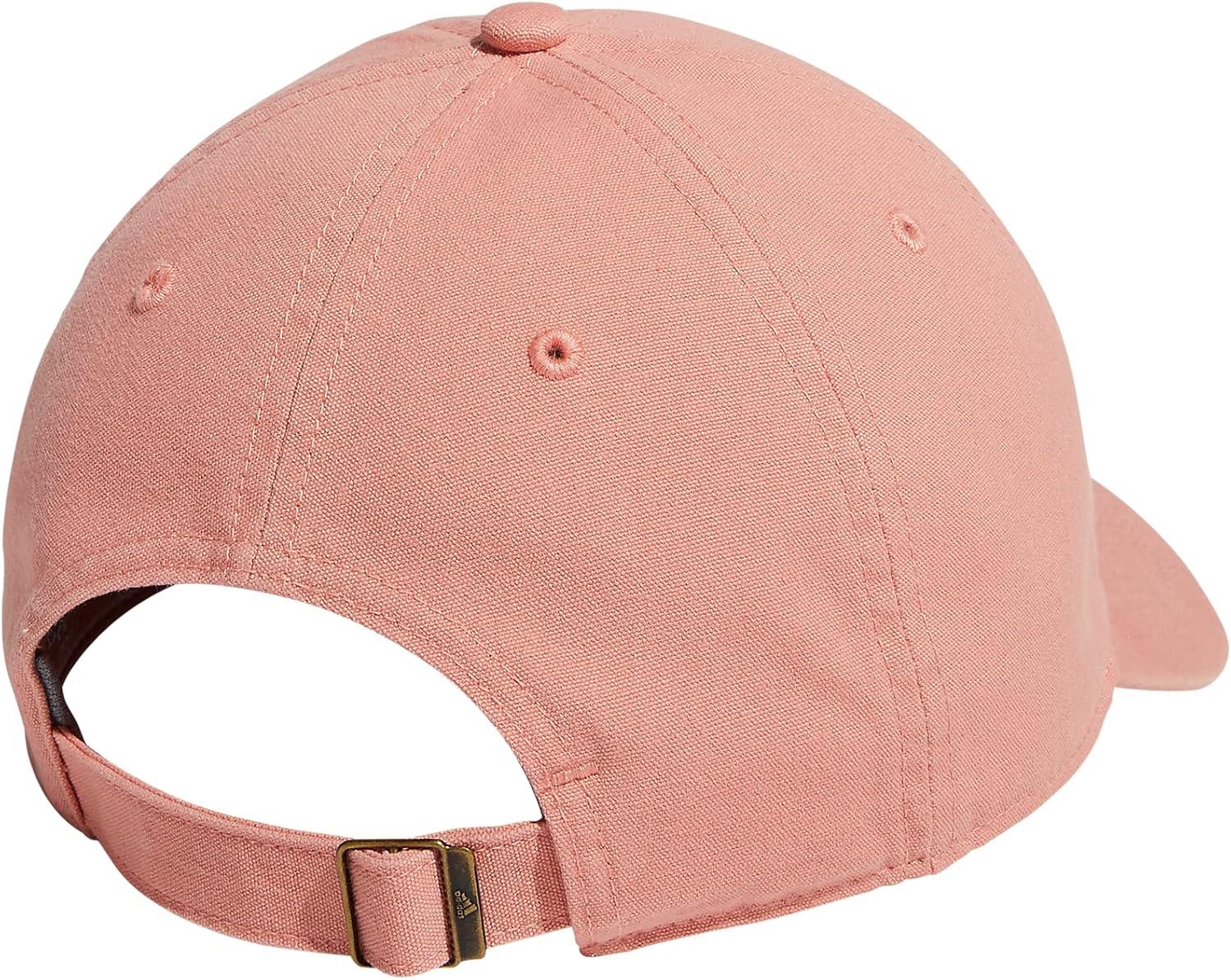 imageAdidas Womens Saturday Baseball Cap Adjustable Cotton Hat Athletic Relaxed FitWonder ClayChalk WhiteHalo Ivory White