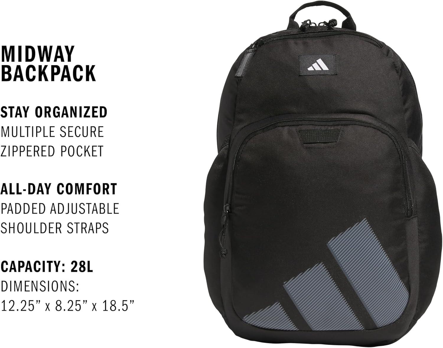 imageMidway Small Backpack for women and men durable laptop bagBlackWhite