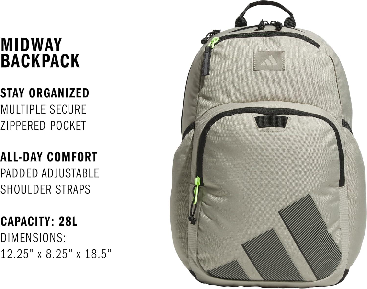imageMidway Small Backpack for women and men durable laptop bagSilver Pebble GreyBlackLucid Lemon Yellow