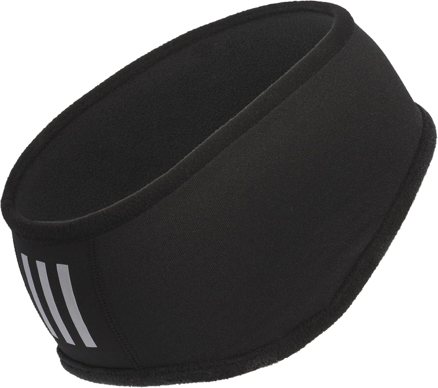 imageadidas Alphaskin Headband Performance Workout Ear ampamp Sweat BandBlackSilver Reflective F23