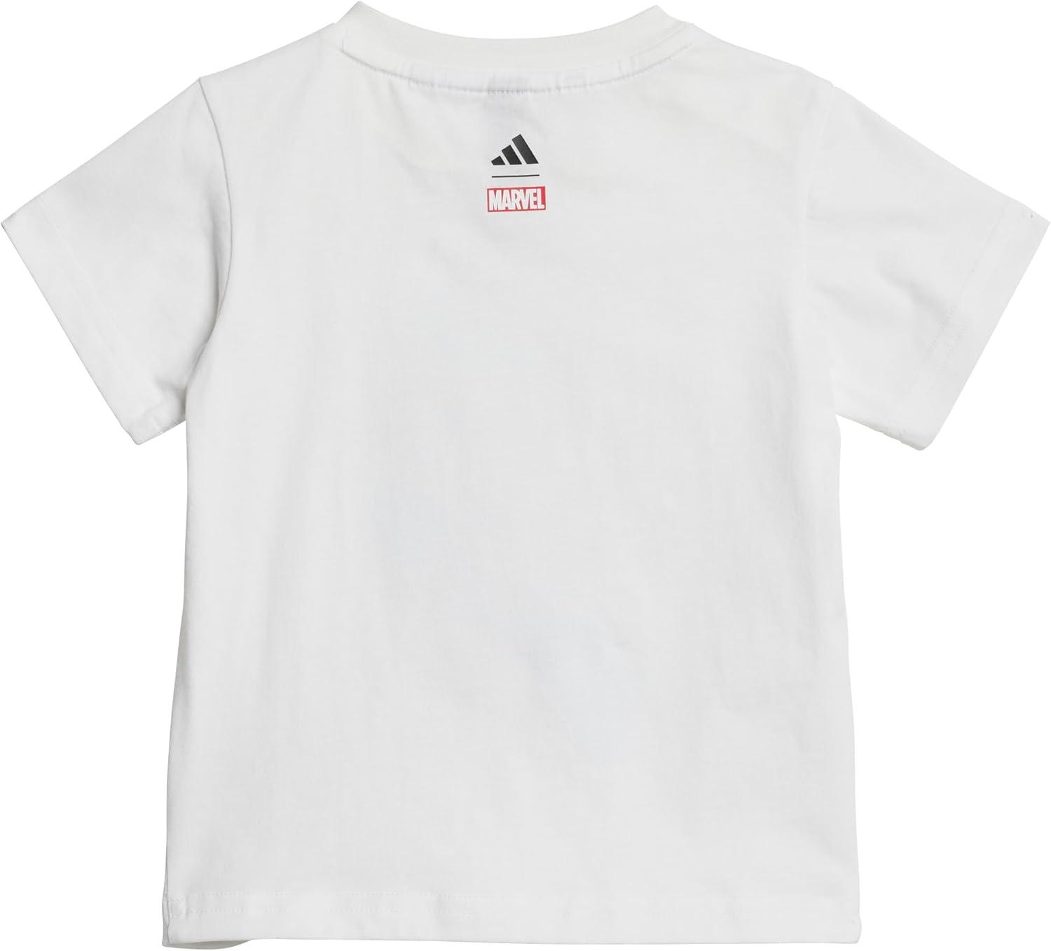 imageadidas Baby Girls Marvel SpiderMan TShirt SetWhiteGrey