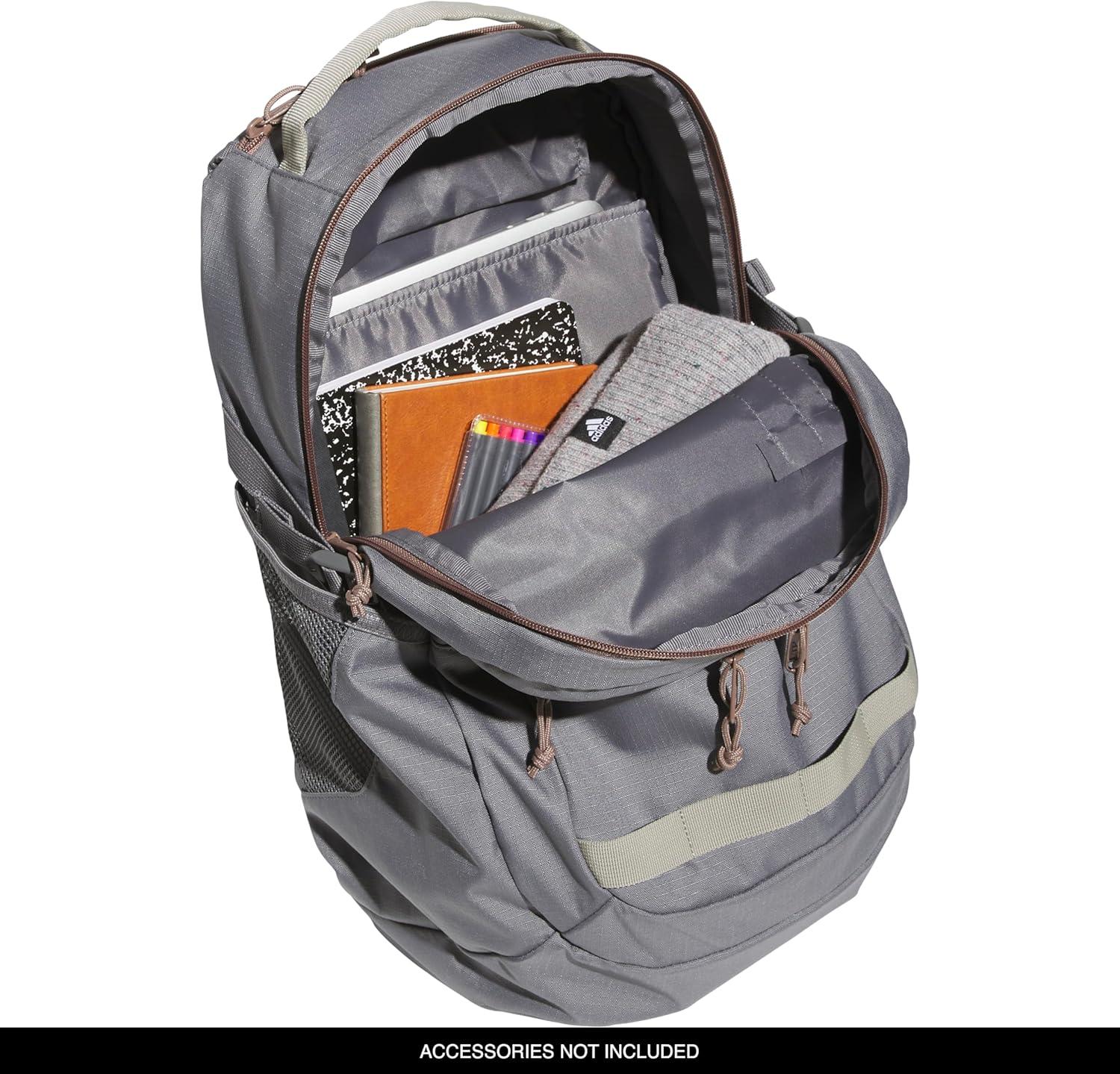 imageadidas Impulse Backpack sport bag for men and women durable and lightweightGrey FourTrace Brown