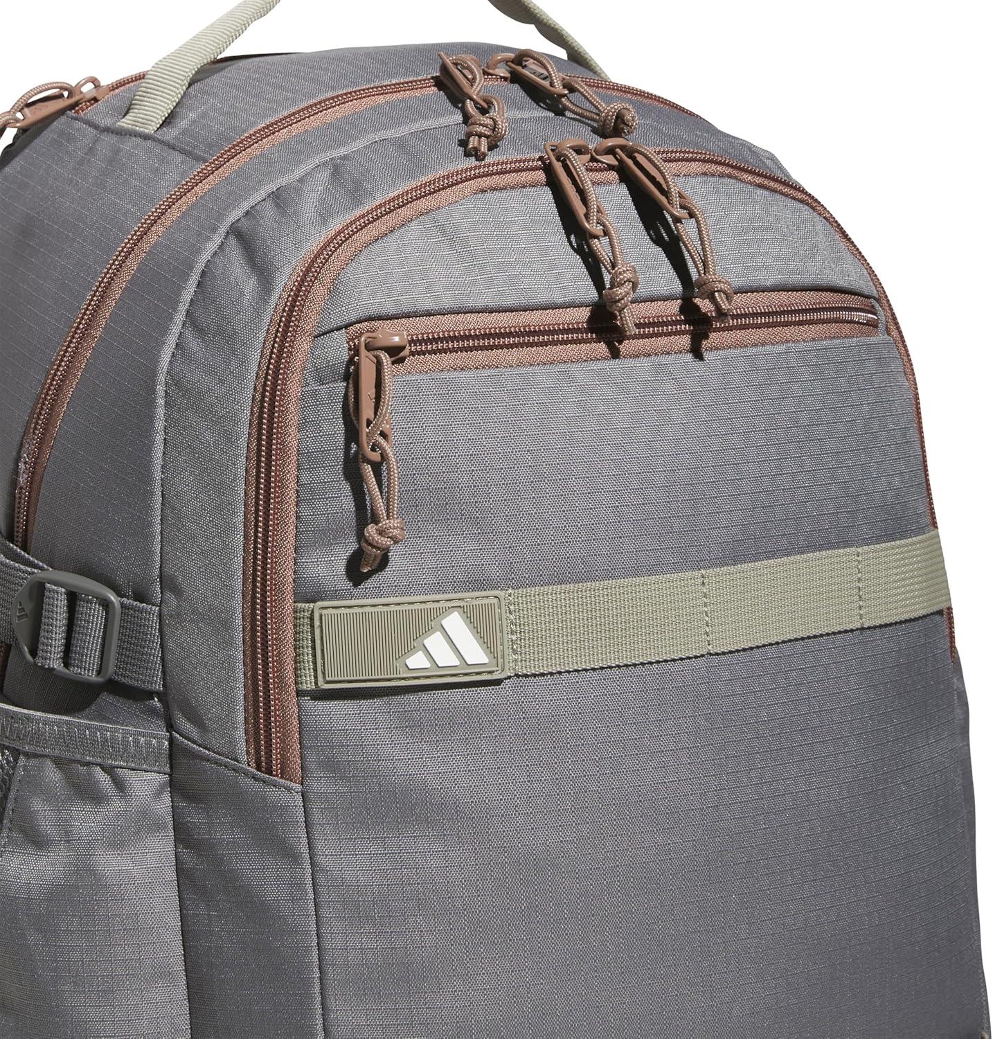 imageadidas Impulse Backpack sport bag for men and women durable and lightweightGrey FourTrace Brown
