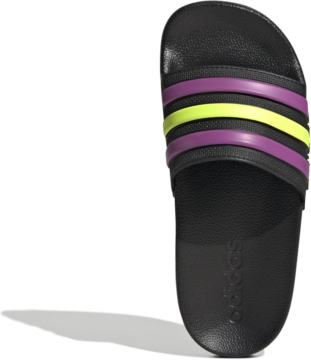 imageadidas Kids Adilette Shower SlideBlackFlash PinkSolar Yellow