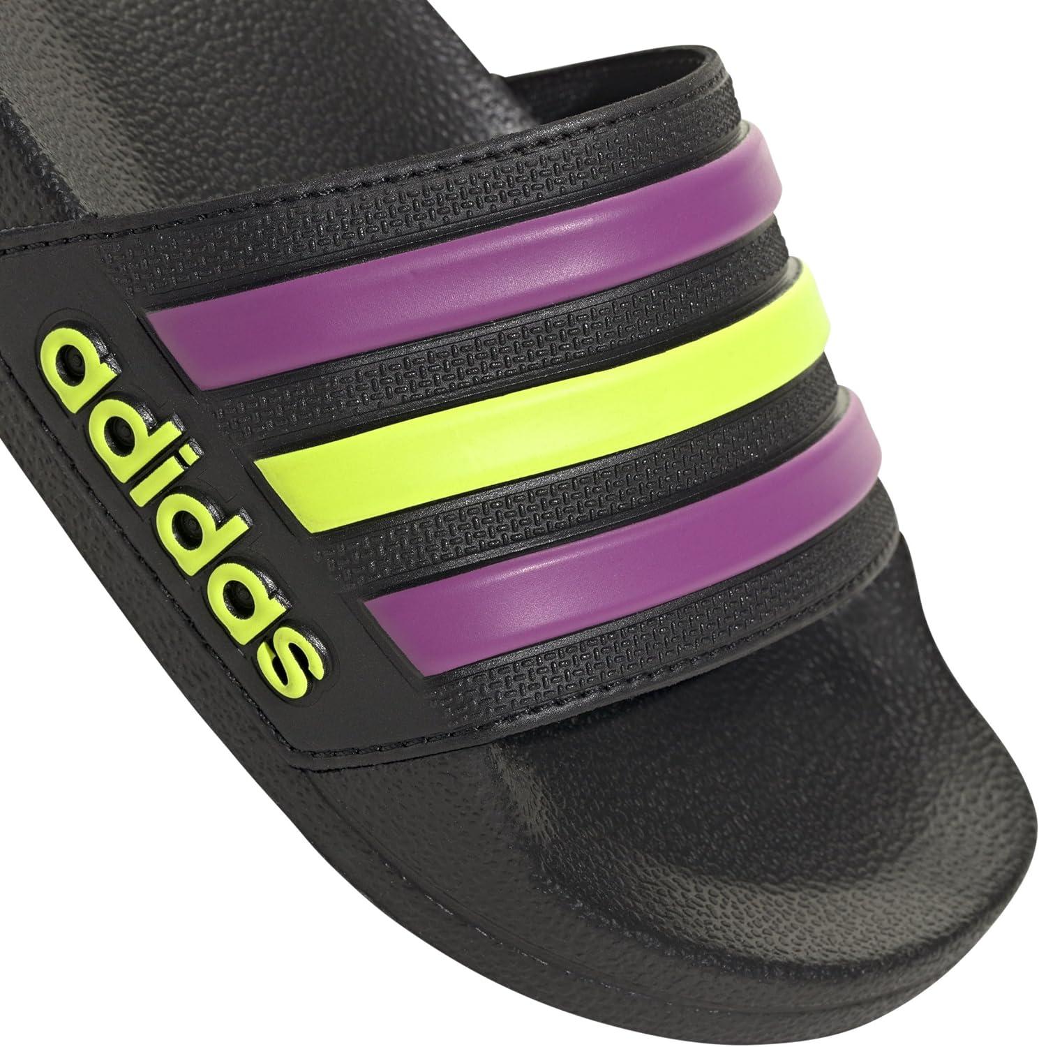 imageadidas Kids Adilette Shower SlideBlackFlash PinkSolar Yellow