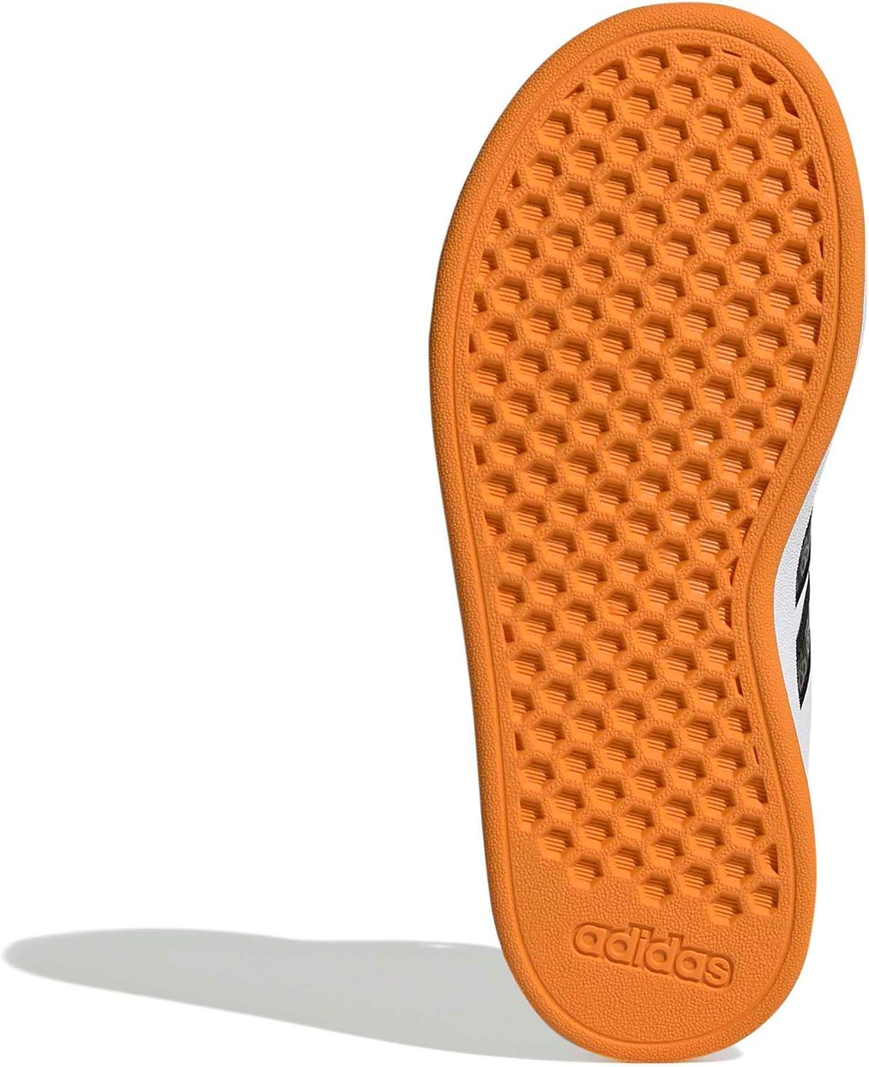 imageadidas Kids Disney Grand Court Elastic Lace ampamp Strap ShoesWhiteBlackOrangeCoco