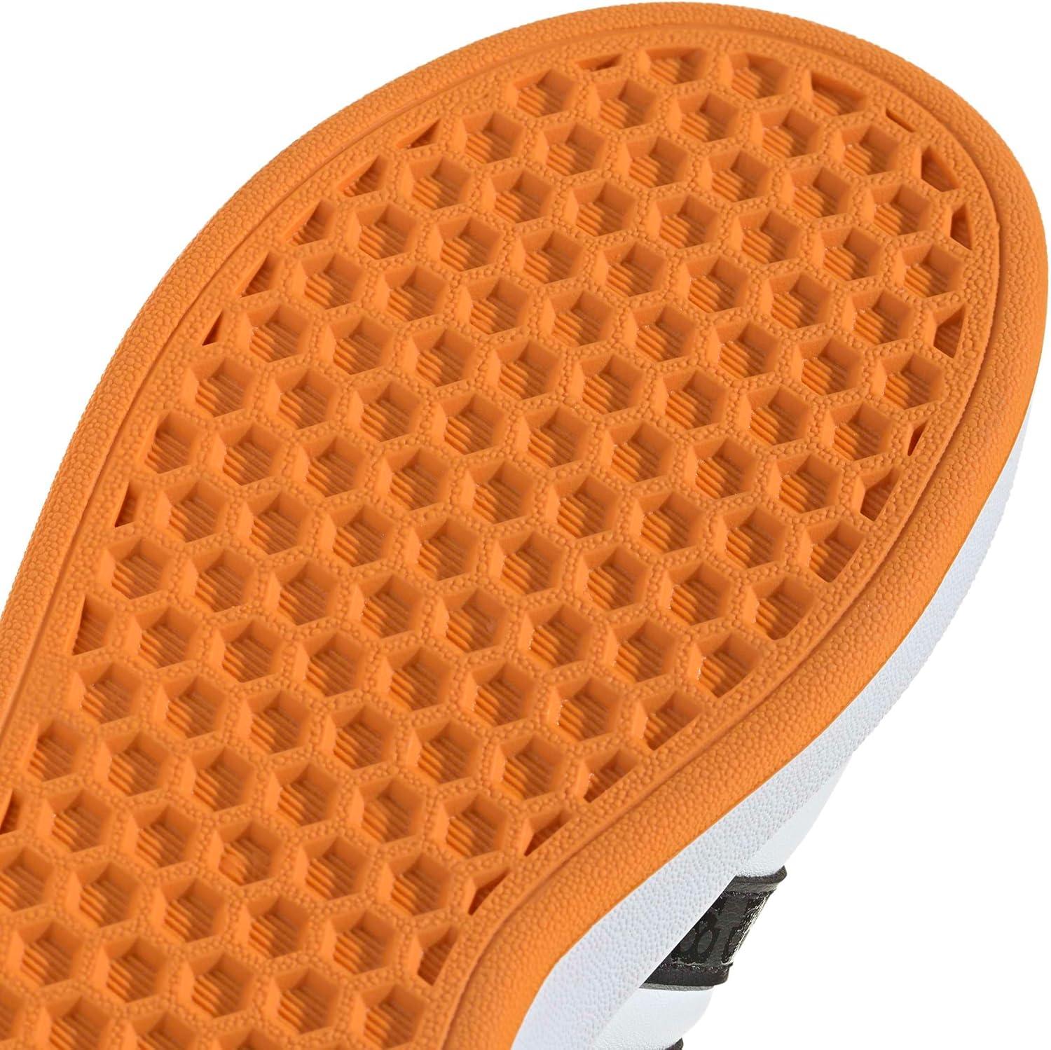 imageadidas Kids Disney Grand Court Elastic Lace ampamp Strap ShoesWhiteBlackOrangeCoco