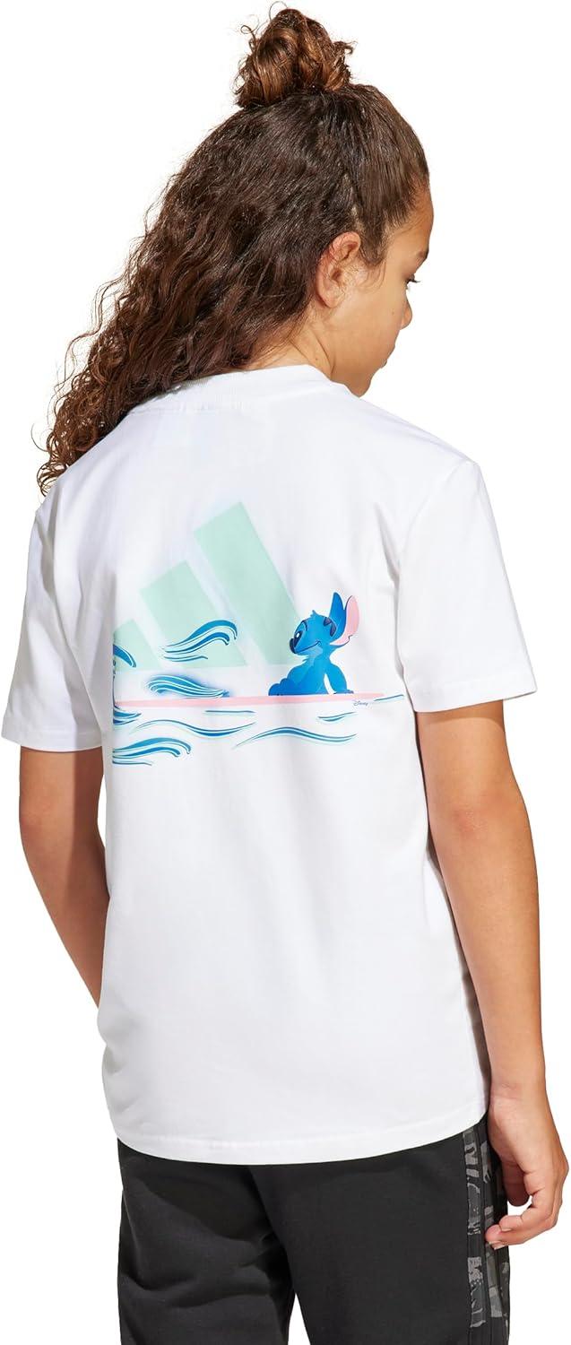 imageadidas Kids Disney Lilo and Stitch Graphic TShirtWhiteSemi Flash Aqua
