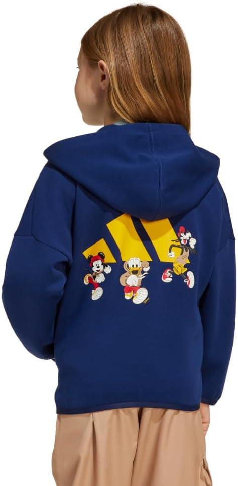imageadidas Kids Disney Mickey Mouse Hooded Track TopDark BlueCrew Yellow