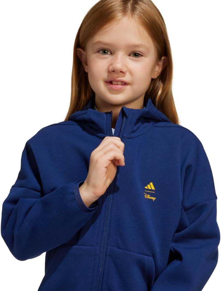 imageadidas Kids Disney Mickey Mouse Hooded Track TopDark BlueCrew Yellow