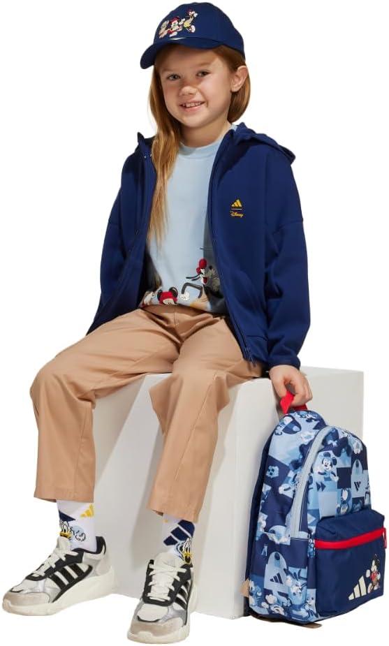 imageadidas Kids Disney Mickey Mouse Hooded Track TopDark BlueCrew Yellow