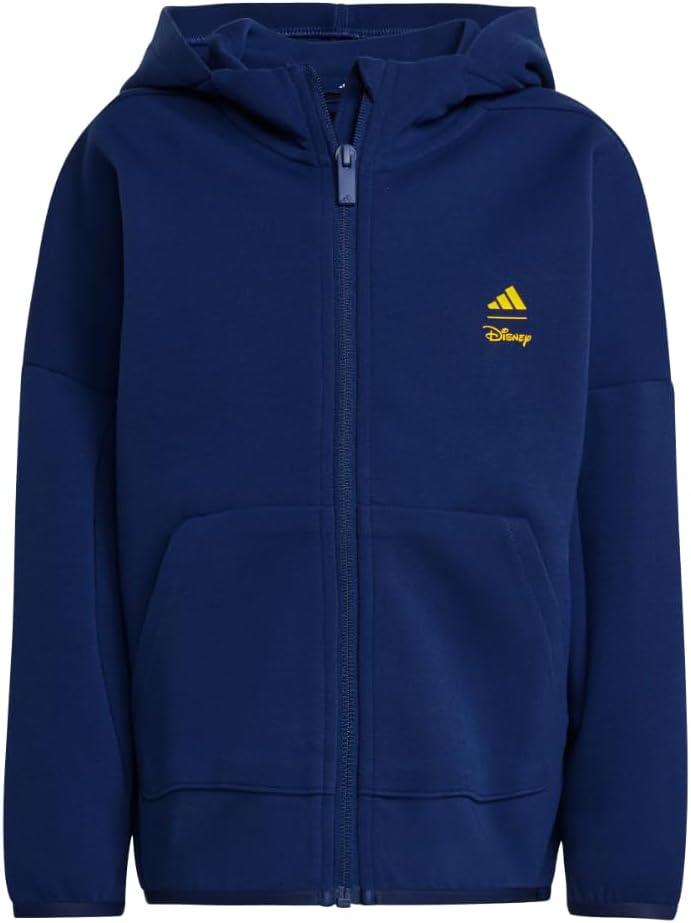 imageadidas Kids Disney Mickey Mouse Hooded Track TopDark BlueCrew Yellow