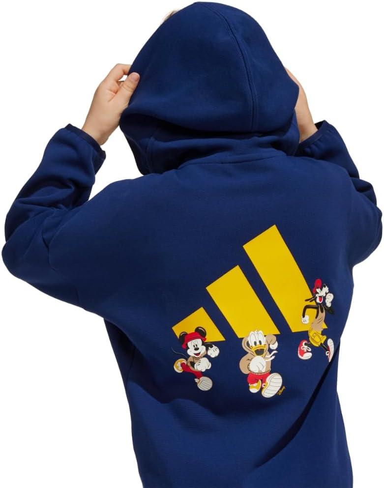 imageadidas Kids Disney Mickey Mouse Hooded Track TopDark BlueCrew Yellow
